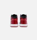 Air Jordan 1 Mid Grade School Lifestyle Shoe - Black/Varsity Red/White